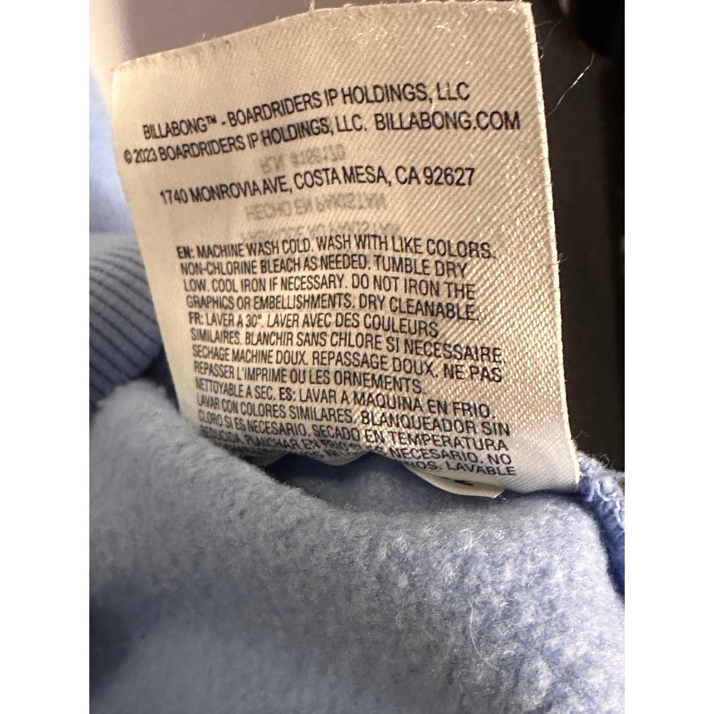 BILLABONG Large Blue Desert Cactus Graphic Fleece Crewneck Sweatshirt - Picture 6 of 6